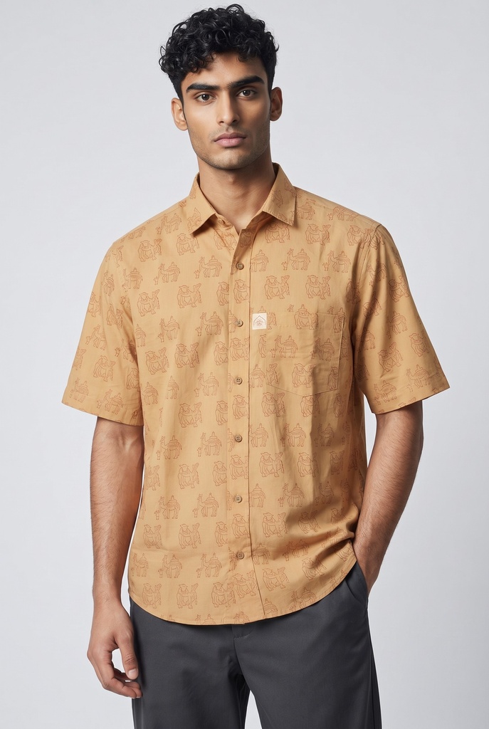 [M-BP-009] Cheeku Base Camel Outline Print (M)