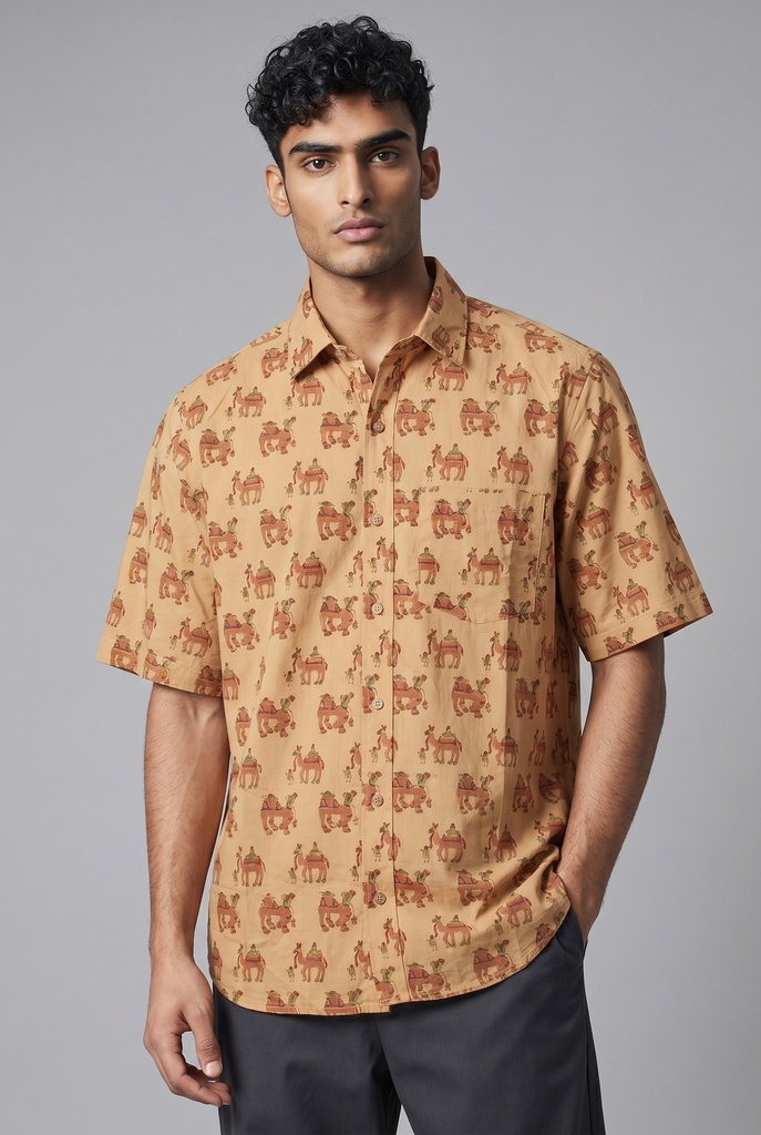 [M-BP-013] Cheeku Base Camel Print (M)
